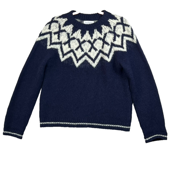 Velvet by Graham & Spencer Sweater Womens Size XS Alexa Fair Isle Alpaca Wool - Picture 1 of 8